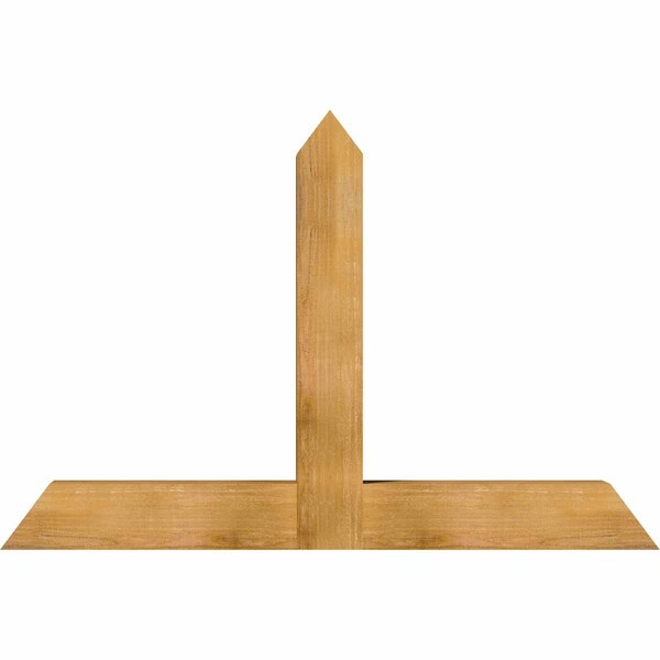 Ekena Millwork Portland Rough Sawn Timber Gable Bracket, Western Red Cedar, 60"W x 40"H x 6"D x 6"F, 16/12 Pitch GBW060X40X0606POR00RWR - main